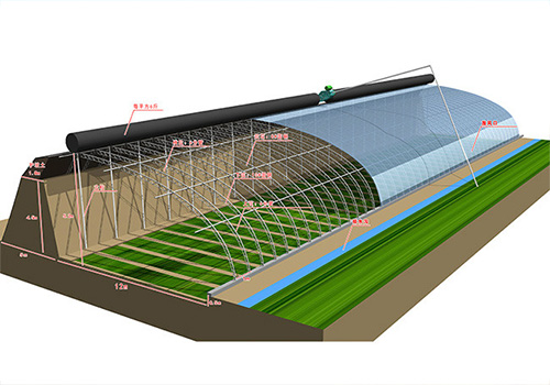 100*15*5.5m全钢架冬暖蔬菜大棚施工方案